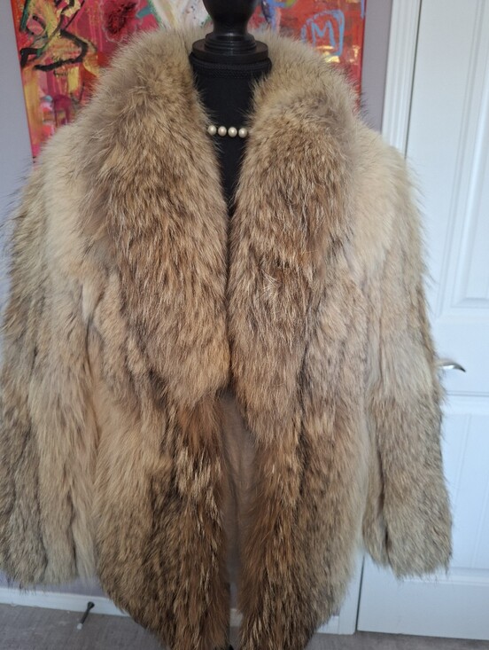 Jackets & Blazers - Genuine Vintage Eaton's Natural Fur Jacket | Large Shawl Collar